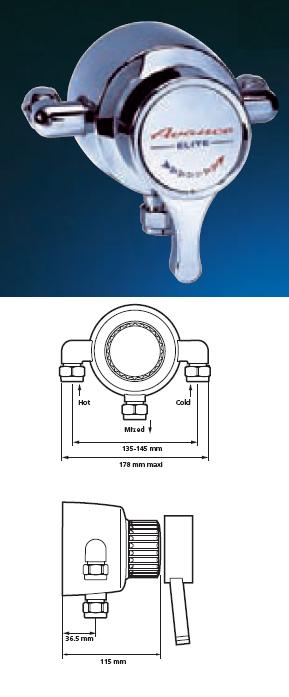 Avance Elite Exposed Lever Operated Shower Control - DD 351501L - DISCONTINUED 