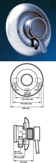 Avance Elite Recessed Lever Operated Shower Control - DD 351511L