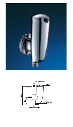 TEMPOMATIC Urinal Valve 1/2" BSP(F) 6V., Inline Inlet - DD 479006