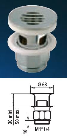 Hygienic Washbasin Waste, With Overflow - DD 611