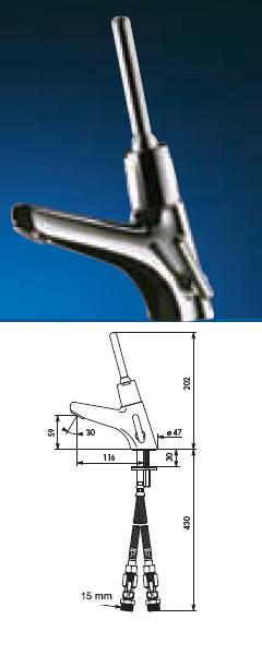 Tempomix 2 Lever Operated With Stop Cock, 15mm Compression - DD 70040015