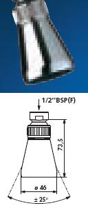 Gym Confort Swivel Shower Head 1/2" BSP(F) Diameter (  ) 46 - DD 711000