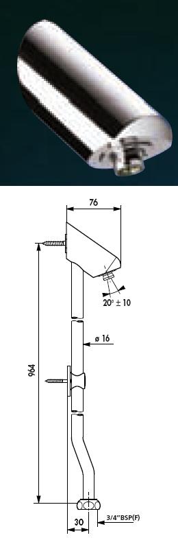 TONIC-JET Fixed Shower Head + Column 3/4" BSP(F) - DD 712020