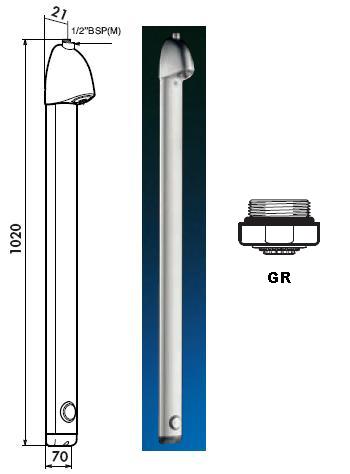 SPORTING Panel Aluminium Finishing, GR Shower Head - DD 714700GR