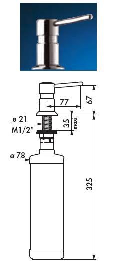 Distrisavon Straight Spout 80, Bottle 1 Litre - DD 729008