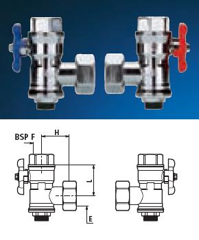 1x2 Square Isolating Valves 3/4" BSP(FF) - DD 730802.2P