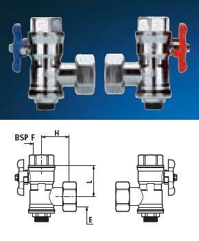 1x2 Square Isolating Valves 1" BSP(F) 1"1/4 BSP(F) - DD 730804.2P