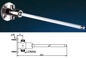 Tempogenou Straight Type 1/2" BSP(MM), Reinforced Fixed - DD 735400