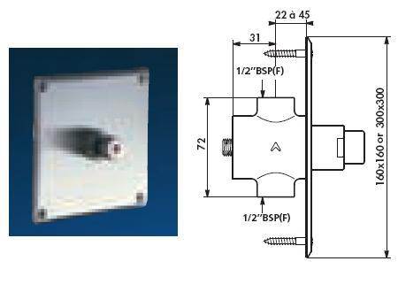 TEMPOSTOP Recessed Shower Valve 1/2" BSP(FF) - DD 749628