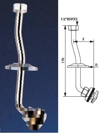 Urinal Neck Tube 1/2" BSP(F) For I.S. OVALIA - DD 758000