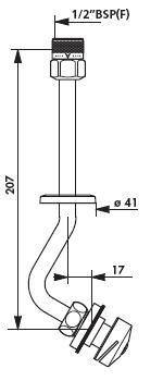 Urinal Neck Tube 1/2" BSP(F) For ALLIA AMIGO+MONTC. - DD 758645