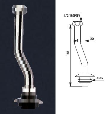 Urinal Neck Tube 3/4" BSP(F) Diameter (  ) 35 - DD 759000