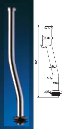 40mm Off-Centre Flush Tube Diameter (  ) 32/55, Complete - DD 767006