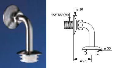 Wall Inlet For Urinal 1/2" BSP(M) Diameter (  ) 35 - DD 770835