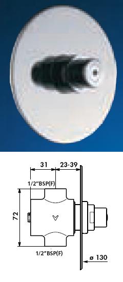 TEMPOSTOP Recessed Urinal Valve 1/2" Plate Diameter (  ) 130 - DD 779128