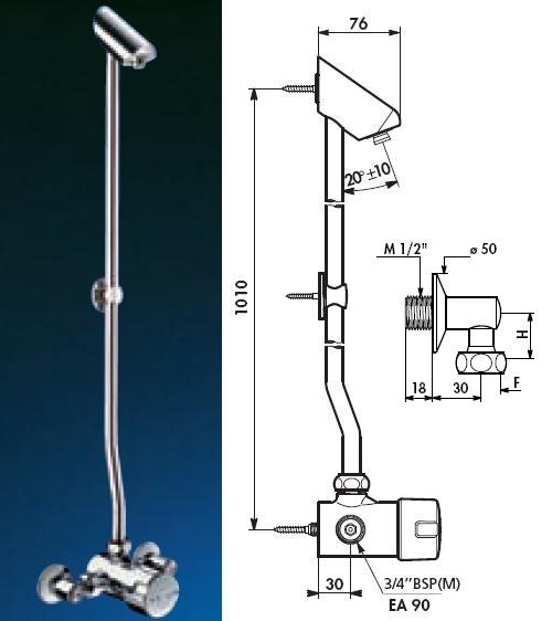 TEMPOMIX Exposed Shower Kit Non Adjustable Connection - DD 790008