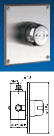 TEMPOMIX Concealed Shower Valve Wall Plate 160 Union Diameter (  ) 15 - DD 790425