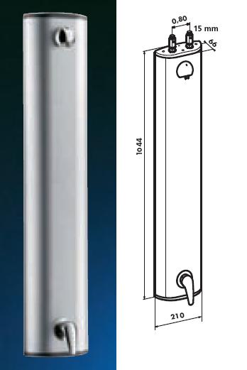 Anodised Aluminium Shower Panel With Single Lever Mixer - DD 79130015