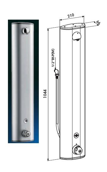 PREMIX Aluminium Shower Panel, Sensor Operated Hidden Feed - DD 792410