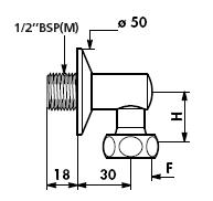 Elbow Union 1/2" BSP(MF) - DD 838015