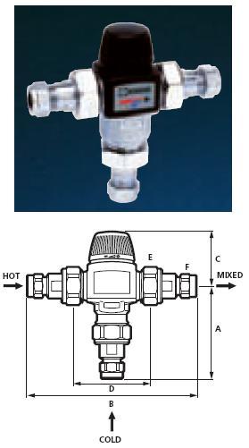 22 mm ESBE ES Standard Thermostatic - DD ES8022