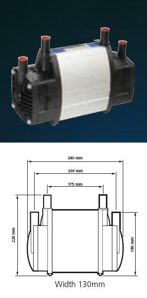 QT80TE Shower Pump 2.3 Bar Twin - DD QT8000