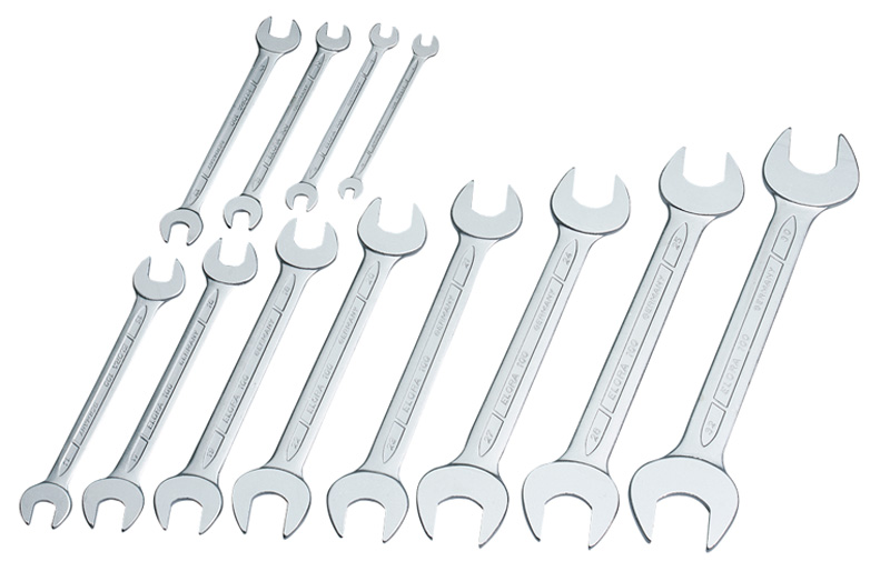 12 Piece Elora Long Metric Open End Spanner Set - 01276 