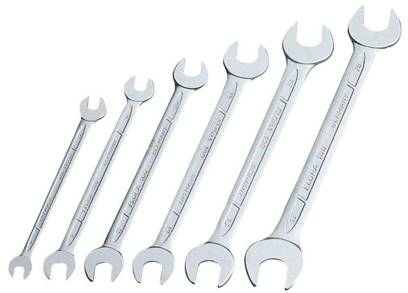 6 Piece Elora Long Metric Open End Spanner Set - 01341 