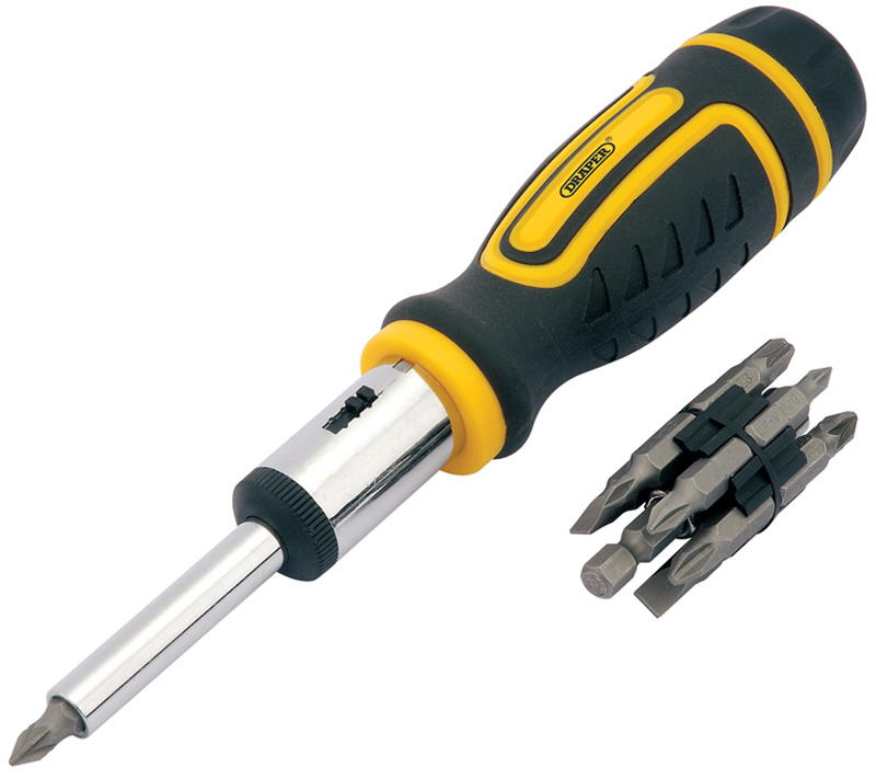 DIY Series 14 Piece Ratchet Screwdriver And Bit Set - 02266 