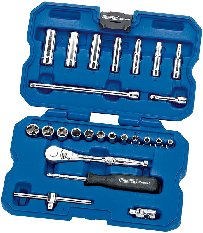 Expert 25 Piece 1/4" Square Drive Metric Socket Set - 02348 