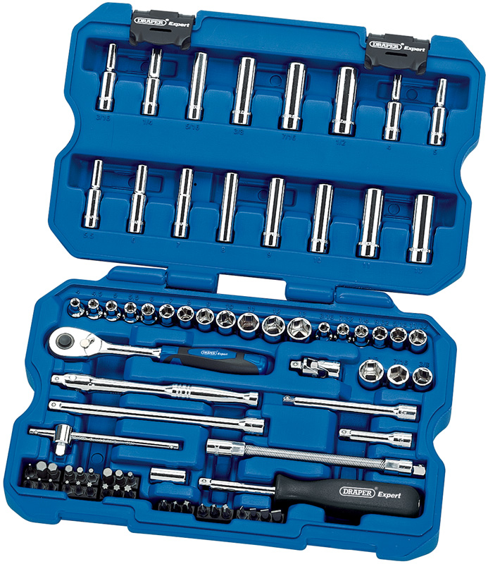 Expert 75 Piece 1/4" Square Drive MM/AF Combined Socket Set - 02350 