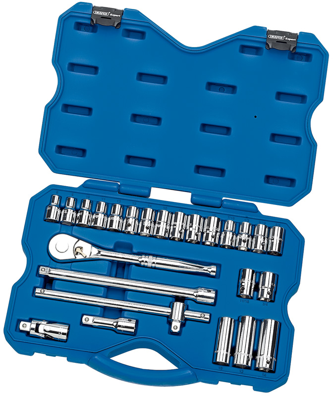 Expert 25 Piece 1/2" Square Drive MM/AF Combined Socket Set - 02356 