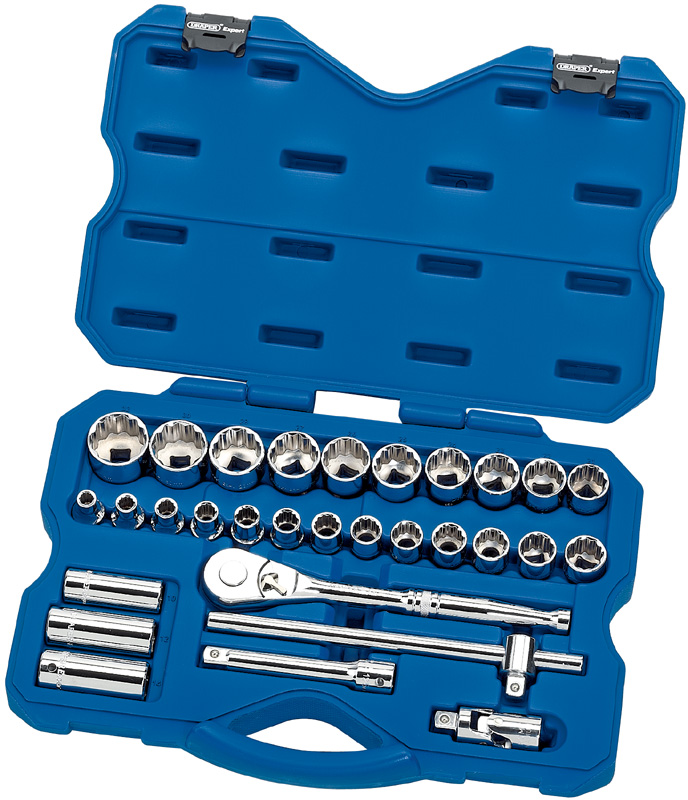 Expert 30 Piece 1/2" Square Drive Metric Socket Set - 02357 