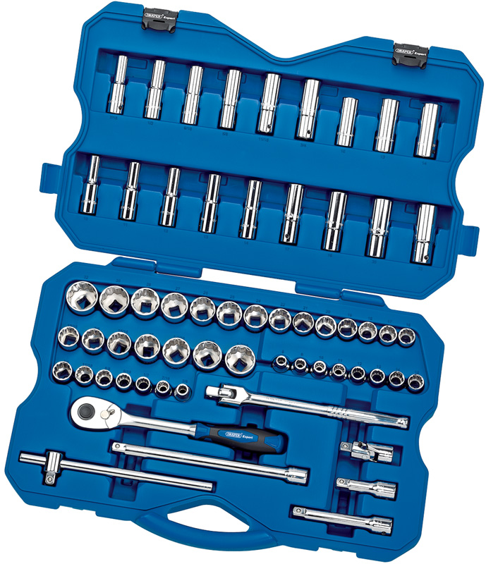 Expert 61 Piece 1/2" Square Drive MM/AF Combined Socket Set - 02360 