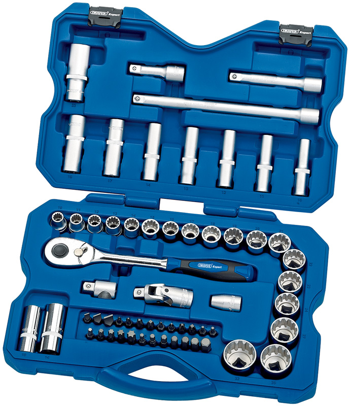 Expert 60 Piece 1/2" Square Drive Metric 12 Point Draper Expert Multi-Drive® Socket Se - 02361 