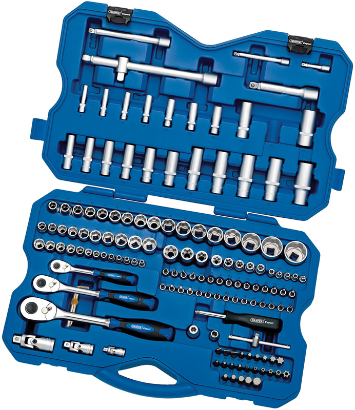 Expert 149 Piece 1/4, 3/8, 1/2" Square Drive Metric Socket And Socket Bit Set - 02363 