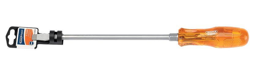 Expert 9.5mm X 250mm Plain Slot Flared Tip Engineers Screwdriver (Display Packed) - 02958 