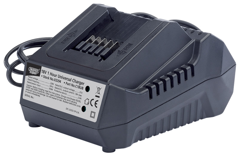 Expert 18v Universal Battery Charger For LI-ION And NI-CD Battery Packs - 03294 