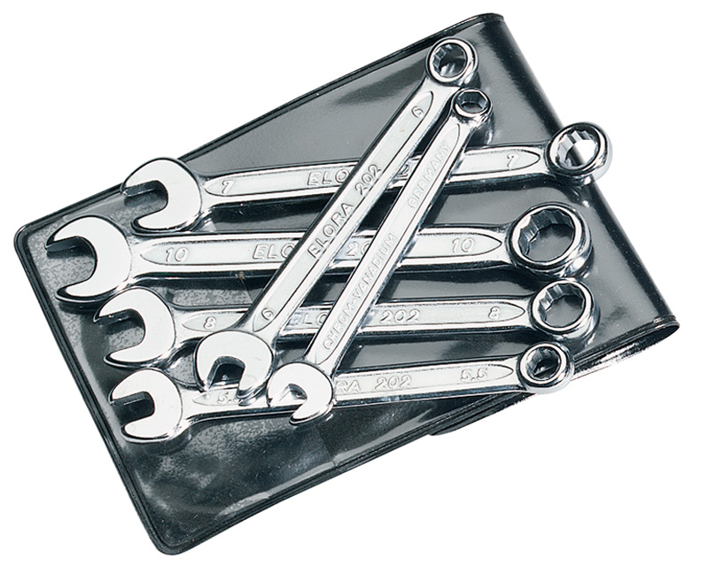 6 Piece Elora Midget Metric Combination Spanner Set - 04212 