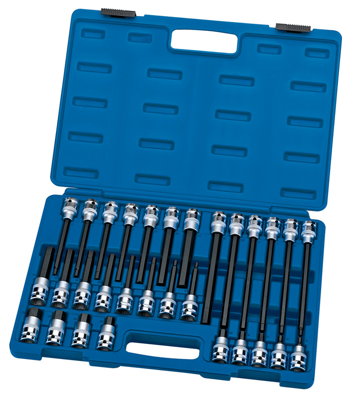 Expert 30 Piece 1/2" Square Drive Hexagonal Socket Bit Set - 04278 