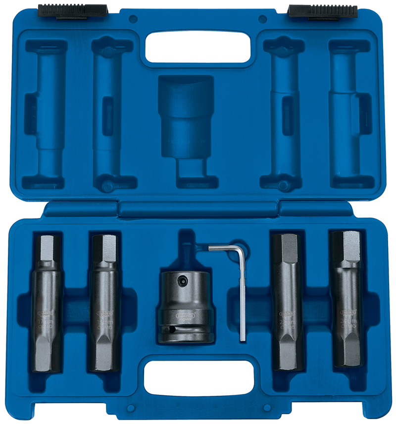 Expert 6 Piece 3/4" Square Drive Impact Socket And Hexagonal Bits Set - 04280 