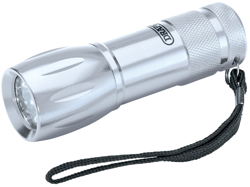 9 LED Aluminium Torch (3 X AAA Batteries) - 05170 