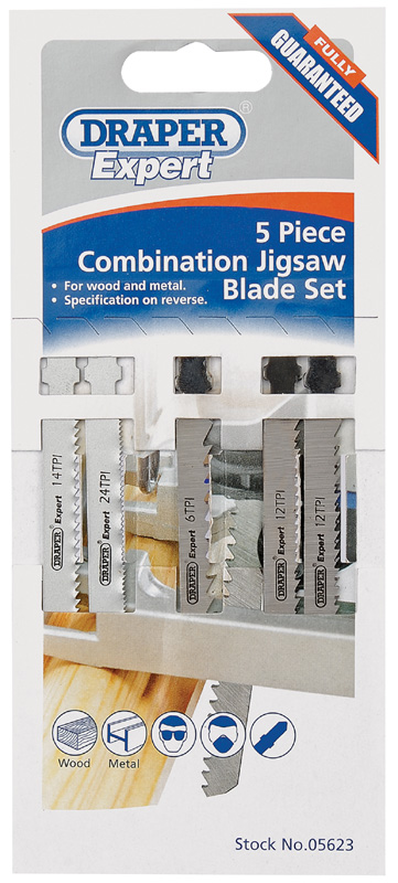 Expert 5 Piece Assorted Jigsaw Blade Set - 05623 