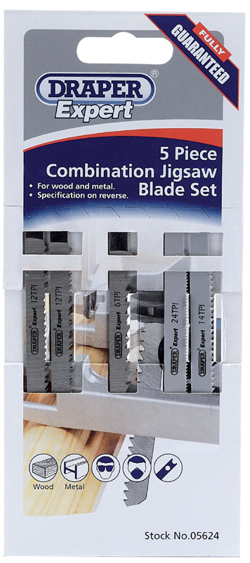 Expert 5 Piece Assorted Jigsaw Blade Set - 05624 