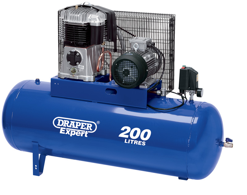 Expert 200L 415V 4.0KW Belt-Driven Air Compressor - 05637 