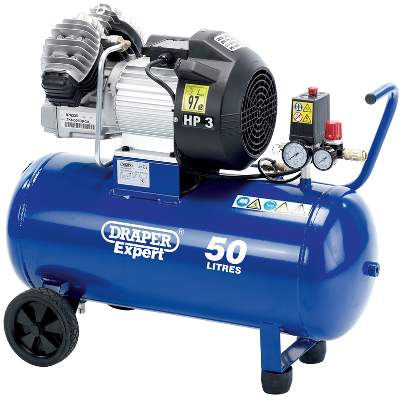 Expert 50L 230V 1.8KW V-Twin Air Compressor - 05643 