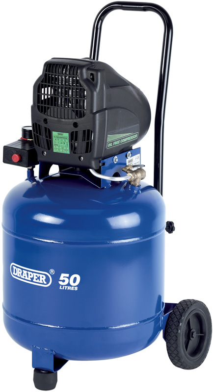 50L 230V 1.1KW Oil-Free Vertical Air Compressor - 05644 