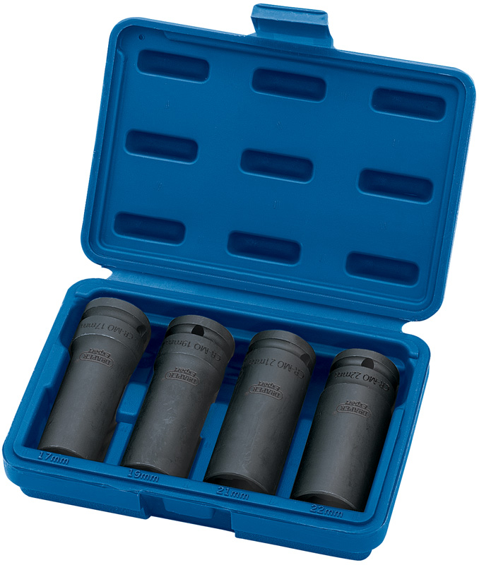 Expert 4 Piece 1/2" Square Drive Deep Impact Nut And Bolt Remover Set - 05726 