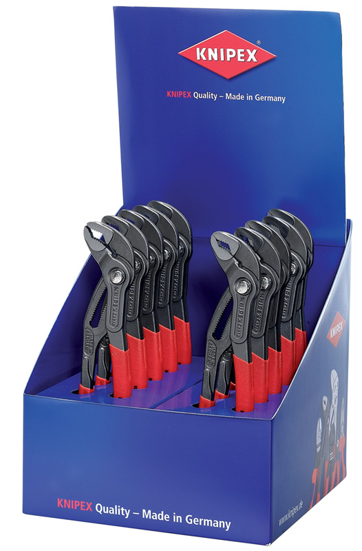 Expert Countertop Display Of 10 X 250mm Knipex Cobra Waterpump Pliers - 05769 