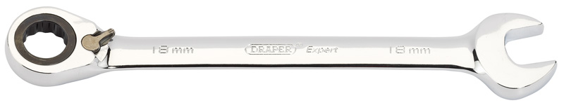 Expert 18mm Draper Expert Hi-Torq® Metric Reversible Ratcheting Combination Spanner - 06626 